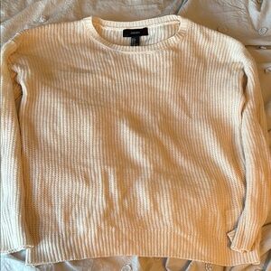Forever 21 Cream Knit Sweater